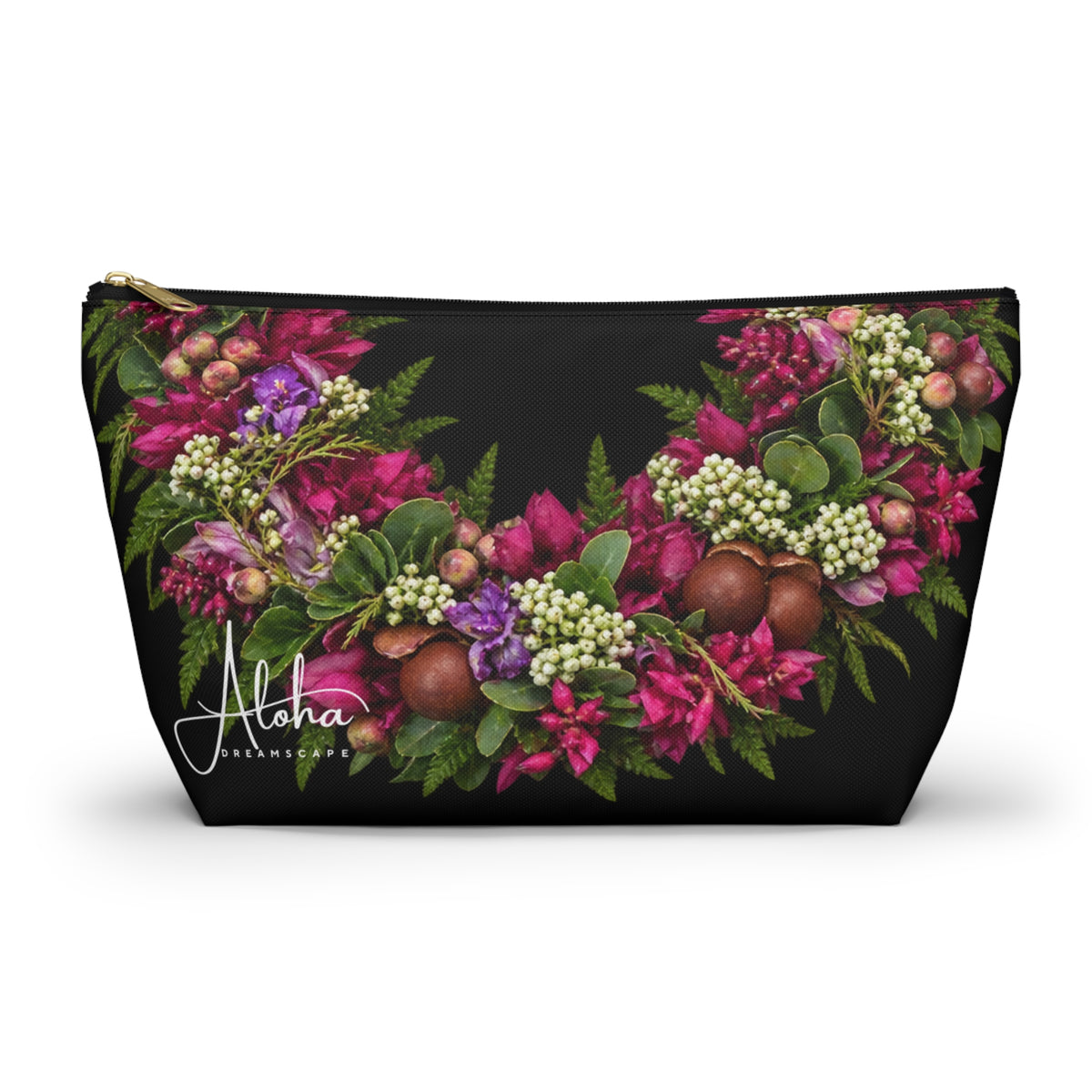Pua Kukui Zip Pouch, Hawaiian Kukui Blossom Pouch