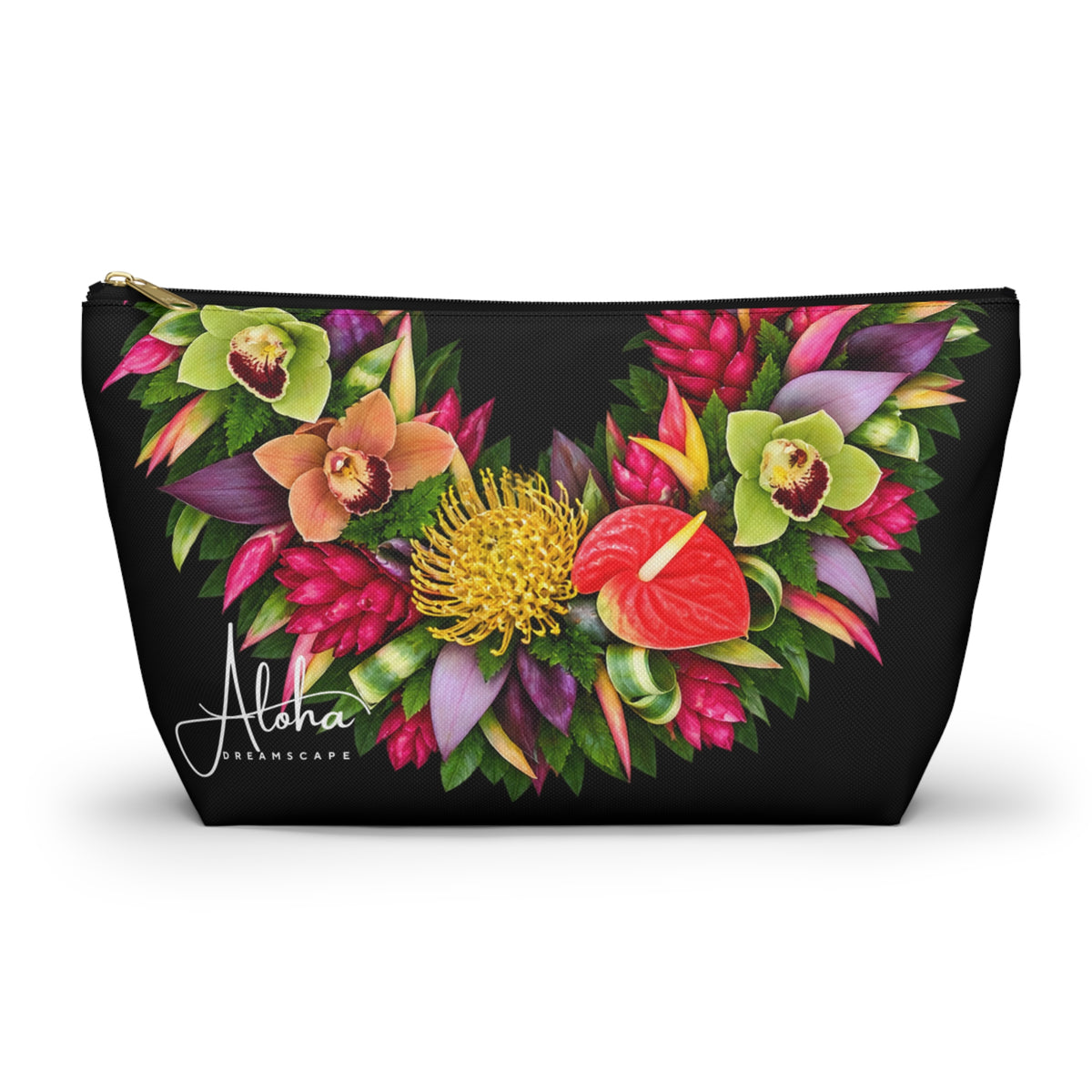 Anthurium Orchid Lei Zip Pouch