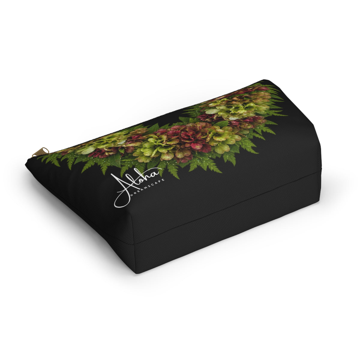 Aalii Lei Zip Pouch, Hawaiian Aalii Seed Capsule Makeup Bag