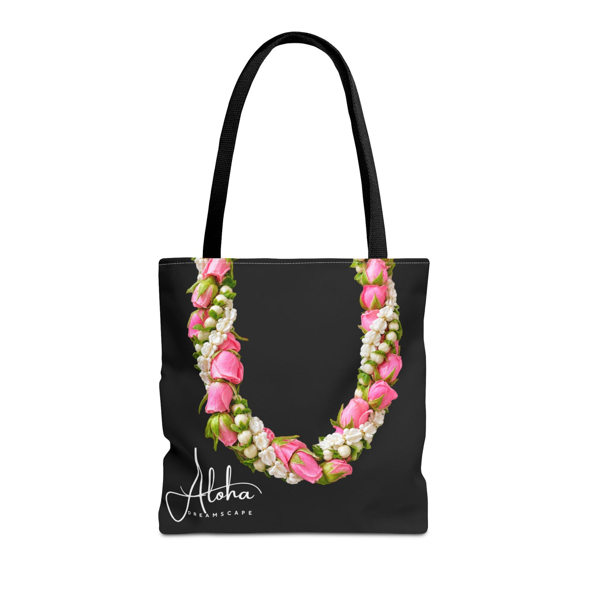 Smal pink roses with crown flower Tote Bag | Tropical Floral Beach Bag | Botanical Market Tote | Aloha Dreamscape Reusable Tote