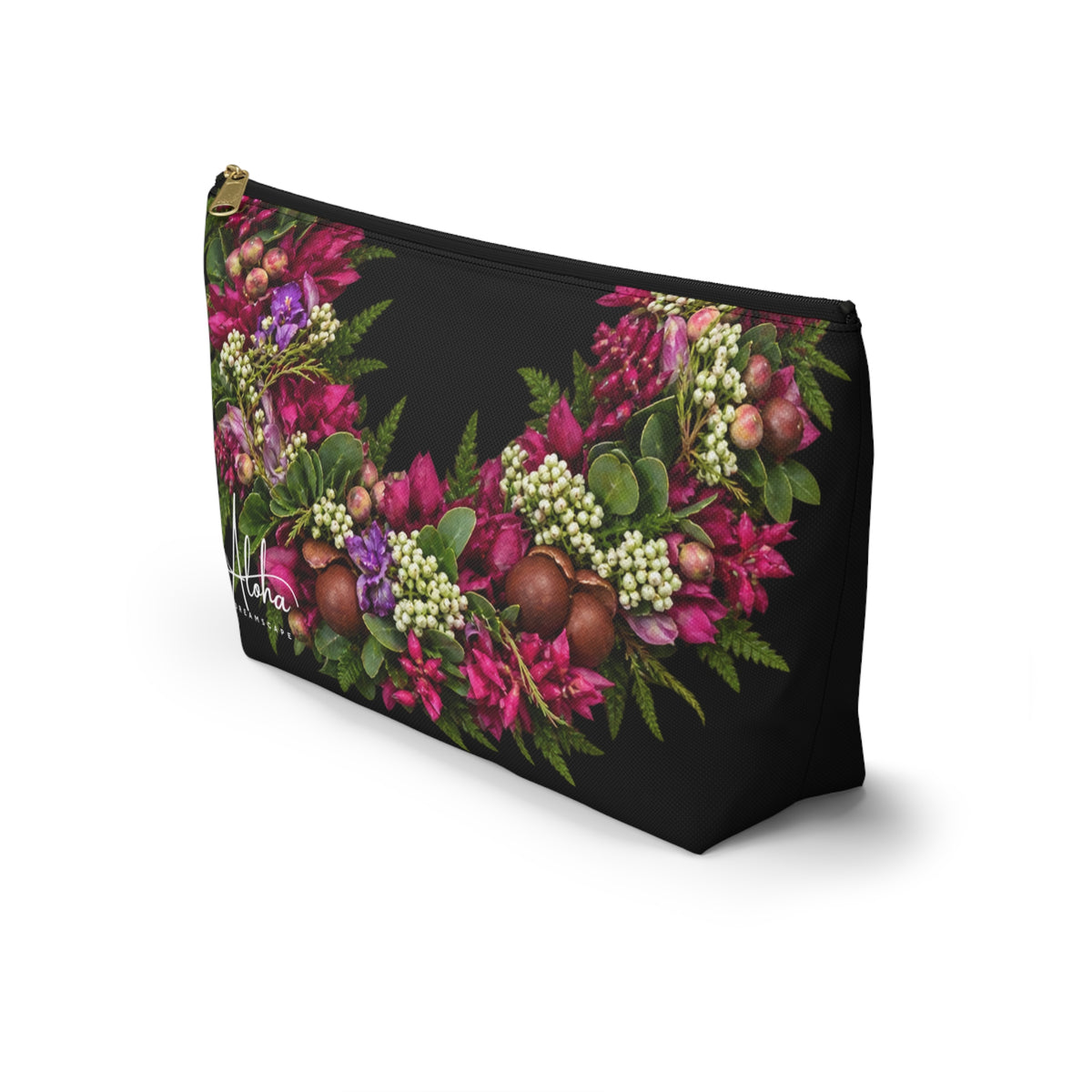 Pua Kukui Zip Pouch, Hawaiian Kukui Blossom Pouch