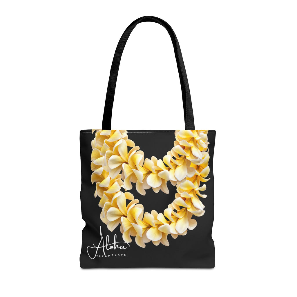 Plumeria Lei-Tote Bag | Tropical Floral Canvas Tote