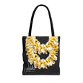 Plumeria Lei-Tote Bag | Tropical Floral Canvas Tote